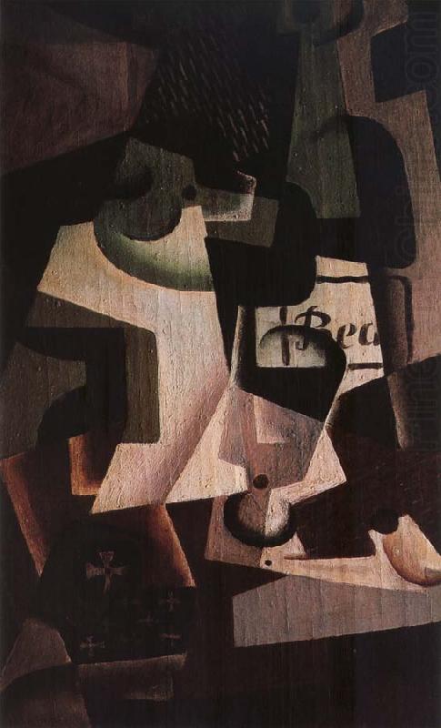 Fruit bowl and bottle, Juan Gris